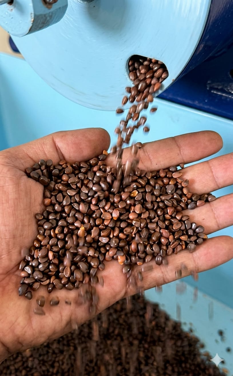 Cleaned & graded seed processing